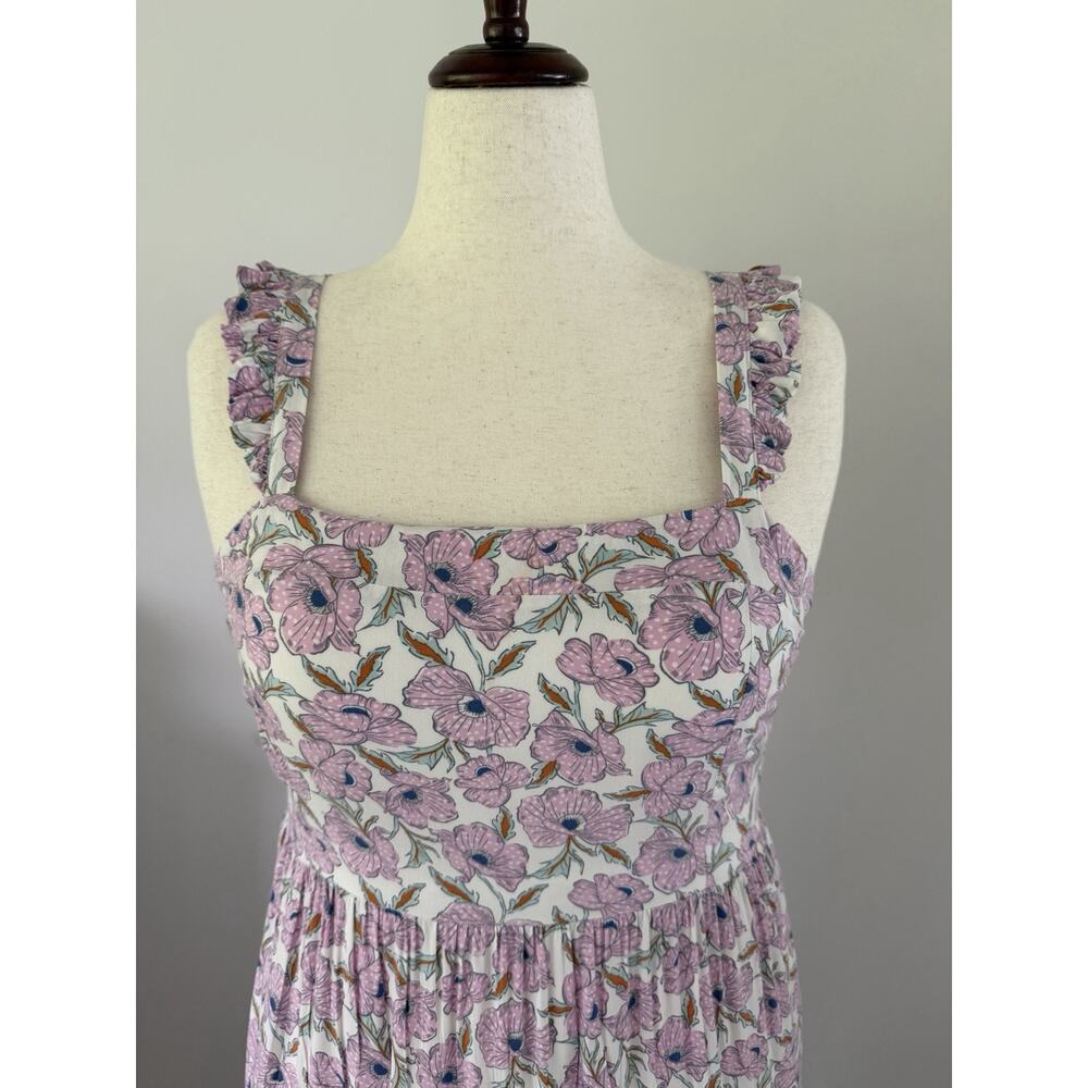 Haute Hippie Style Cottagecore Floral Tiered Maxi Dress Boho Garden Party Large - Picture 4 of 11